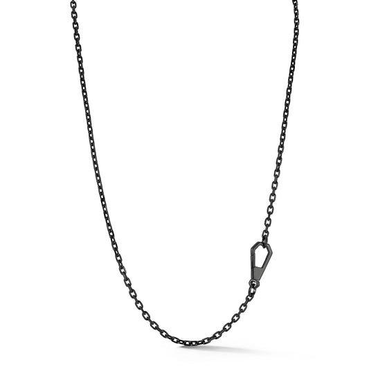 CARRINGTON BLACK STERLING SILVER CABLE CHAIN NECKLACE