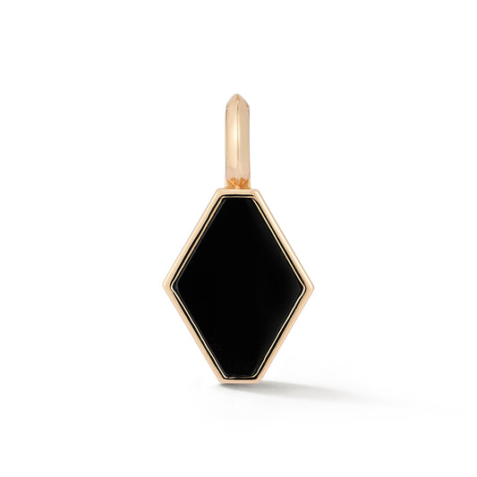 DORA 18K ROSE GOLD AND BLACK SPINEL ORIGAMI PENDANT