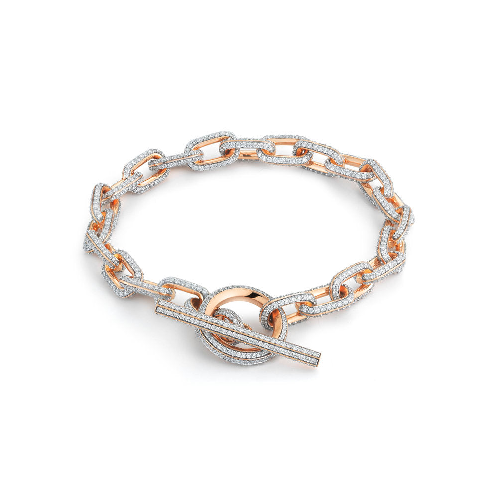 Diamond Trillion Toggle Bracelet