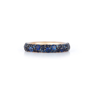 OC X WF 18K GOLD AND BLUE SAPPHIRE BAND RING