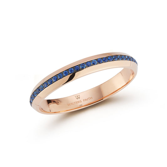 GRANT BLUE SAPPHIRE ANGLED BANGLE BRACELET