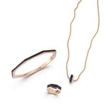 CARRINGTON 18K ROSE GOLD AND EBONY OCTAGON BRACELET