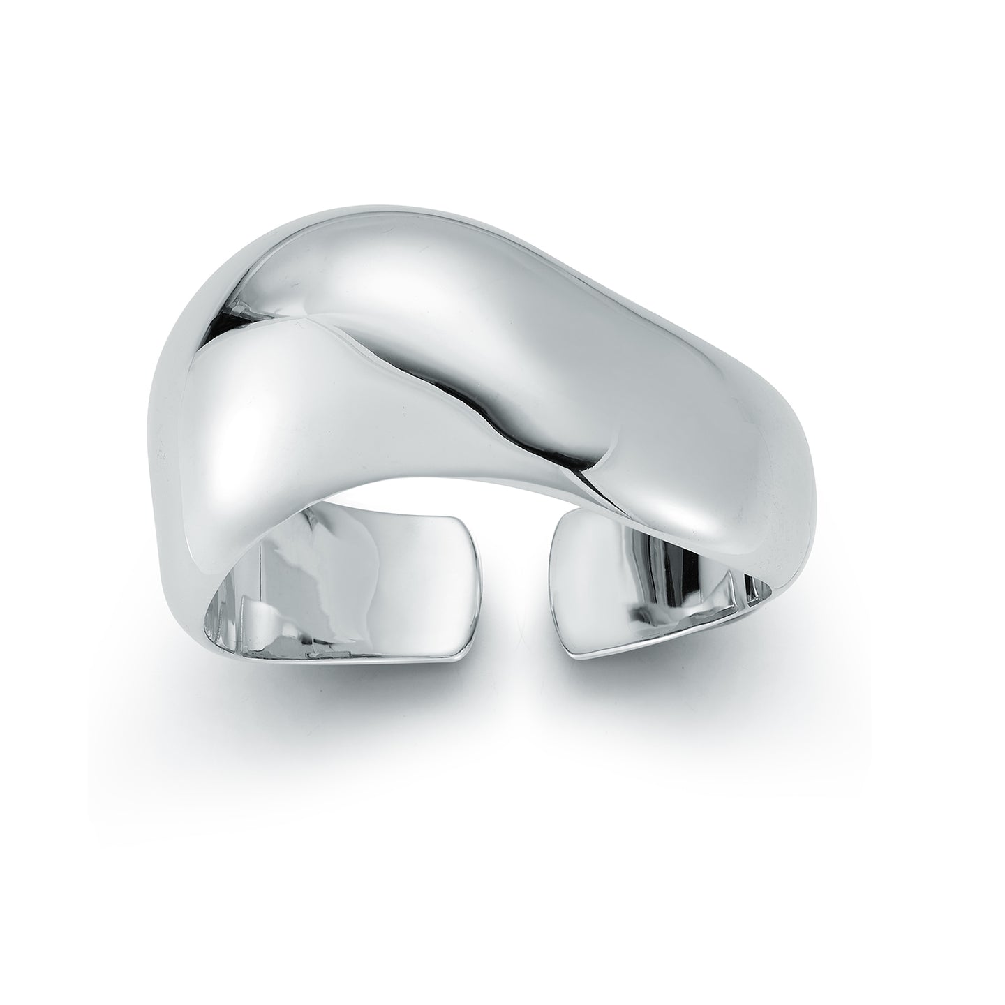 JULIAN STERLING SILVER WIDE WAVE CUFF