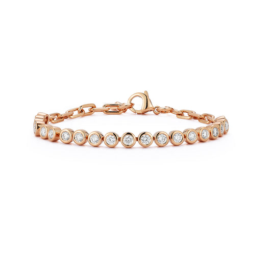 WF CLASSIC 18K BEZEL SET DIAMOND TENNIS BRACELET