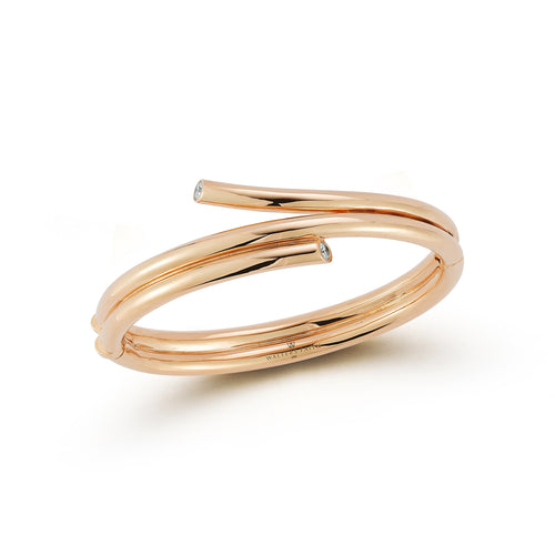 THOBY 18K AND DIAMOND DOUBLE SPIRAL BRACELET