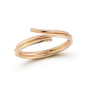 THOBY 18K AND DIAMOND DOUBLE SPIRAL BRACELET