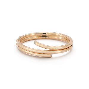 THOBY 18K AND DIAMOND DOUBLE SPIRAL BRACELET