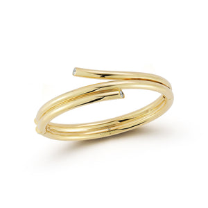 THOBY 18K AND DIAMOND DOUBLE SPIRAL BRACELET