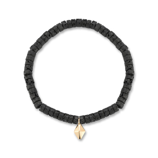 SYDNEY 18K AND LAVA BEADED BRACELET