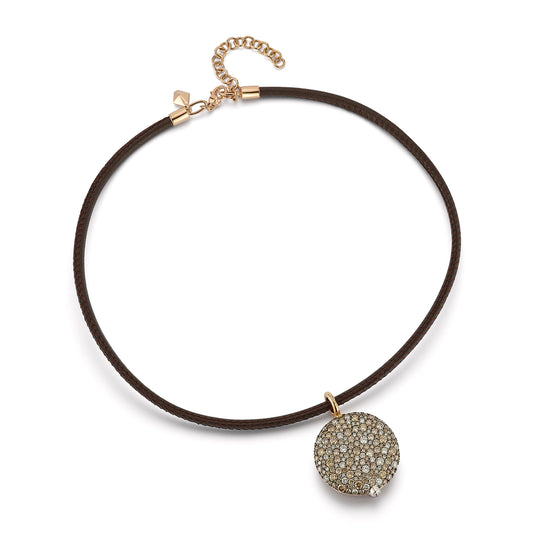 SYDNEY ADJUSTABLE LEATHER CORD WITH CHAIN