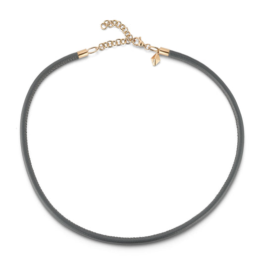 SYDNEY ADJUSTABLE LEATHER CORD WITH CHAIN