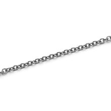 MEN'S STERLING SILVER AND BLACK RHODIUM CHAIN NECKLACE