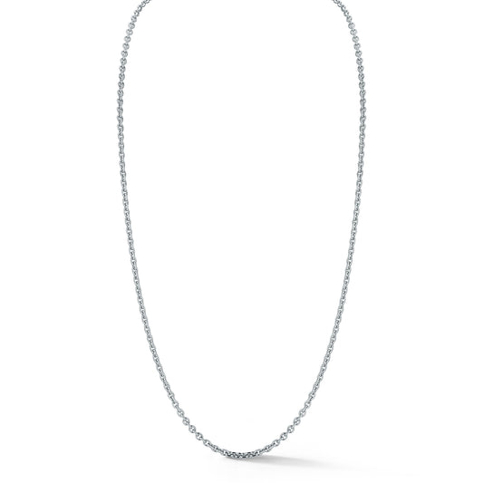 MEN'S STERLING SILVER TRACE DIAMOND CUT CHAIN NECKLACE