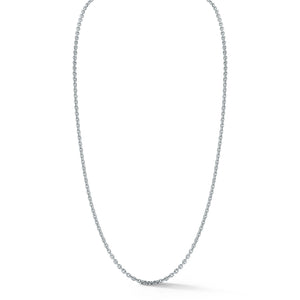 MEN'S STERLING SILVER TRACE DIAMOND CUT CHAIN NECKLACE