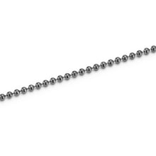 MEN'S STERLING SILVER WITH BLACK RHODIUM BALL CHAIN NECKLACE