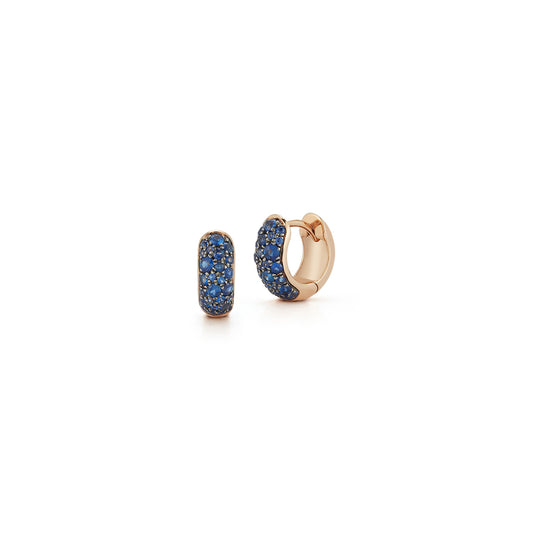 JULIAN 18K GOLD AND SAPPHIRE HUGGIES