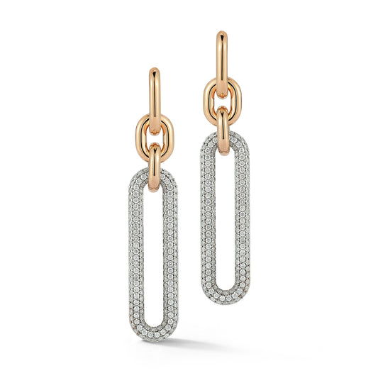MORRELL 18K GOLD AND DIAMOND DROP EARRINGS