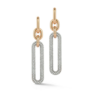 MORRELL 18K GOLD AND DIAMOND DROP EARRINGS