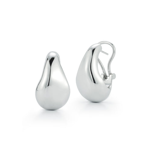 JULIAN STERLING SILVER WIDE WAVE HOOP EARRINGS