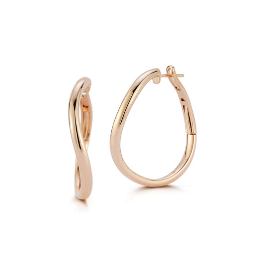 JULIAN 18K GOLD CURVED HOOP EARRINGS