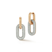 MORRELL 18K GOLD AND DIAMOND DROP HUGGIE EARRINGS