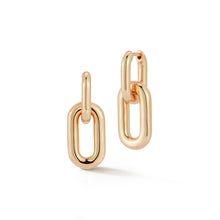 MORRELL 18K GOLD DROP HUGGIE EARRINGS