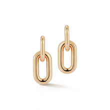 MORRELL 18K GOLD DROP HUGGIE EARRINGS