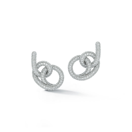 THOBY 18K WHITE GOLD AND DIAMOND EARRINGS