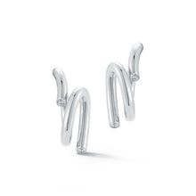 THOBY 18K AND DIAMOND DUET SPIRAL EARRINGS