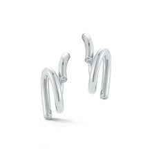 THOBY 18K AND DIAMOND DUET SPIRAL EARRINGS