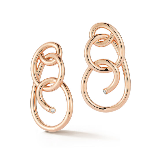 THOBY 18K AND DIAMOND SPIRAL EARRINGS