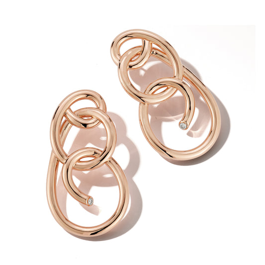 THOBY 18K AND DIAMOND SPIRAL EARRINGS