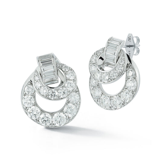 LYTTON DIAMOND LARGE KNOT EARRINGS