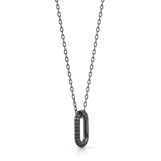 18K BLACK GOLD DIAMOND CUT CABLE CHAIN