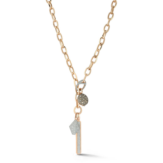 CARRINGTON 18K GOLD AND DIAMOND ID BAR CHARM