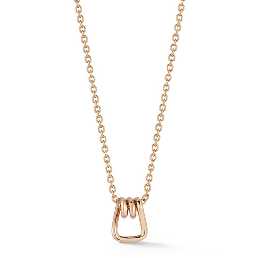 HUXLEY 18K GOLD COIL LINK PENDANT