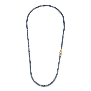 CARRINGTON 18K ROSE GOLD AND LAPIS BEAD NECKLACE