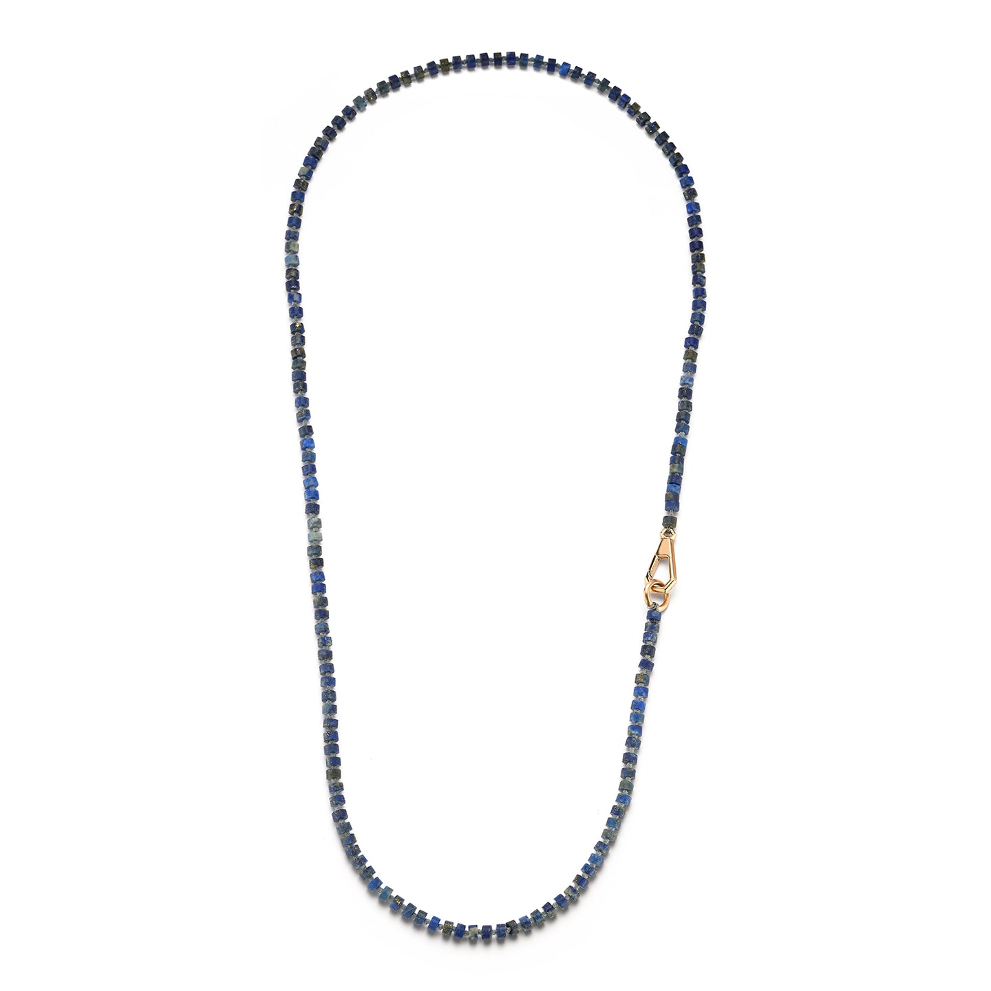 CARRINGTON 18K ROSE GOLD AND LAPIS BEAD NECKLACE