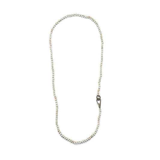 CARRINGTON WHITE TURQUOISE BEAD NECKLACE