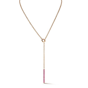 GRANT 18K GOLD AND SAPPHIRE BAR NECKLACE