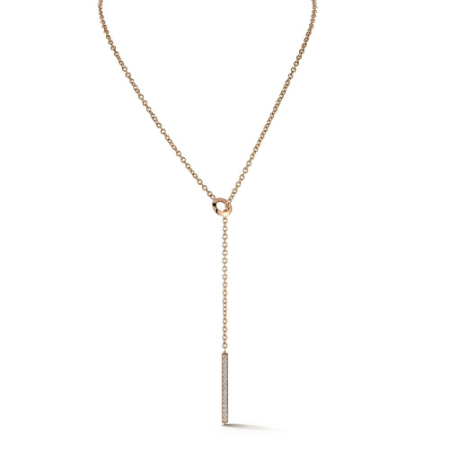 GRANT 18K GOLD AND DIAMOND BAR NECKLACE