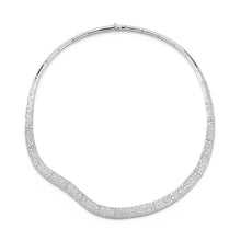 JULIAN 18K WHITE GOLD AND DIAMOND WAVE NECKLACE