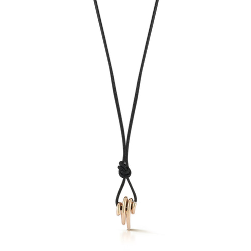 THOBY 18K SMALL SPIRAL NECKLACE ON CORD