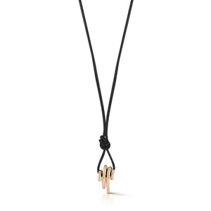 THOBY 18K SMALL SPIRAL NECKLACE ON CORD