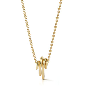 THOBY 18K AND DIAMOND SPIRAL NECKLACE