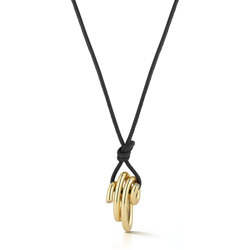 THOBY 18K SPIRAL PENDANT ON CORD