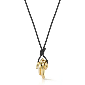 THOBY 18K SPIRAL PENDANT ON CORD
