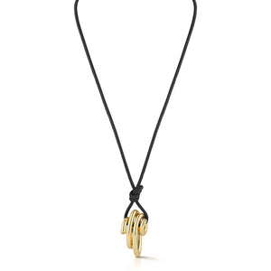 THOBY 18K SPIRAL PENDANT ON CORD