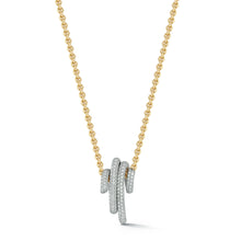 THOBY 18K WHITE GOLD AND DIAMOND SPIRAL NECKLACE