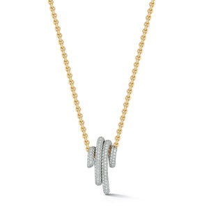 THOBY 18K WHITE GOLD AND DIAMOND SPIRAL NECKLACE